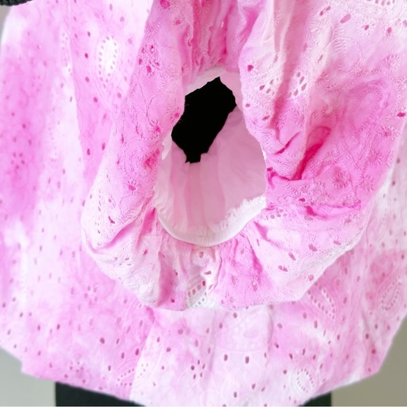Free the Roses Paisely Eyelet Balloon Top with Tie-dye Effect XS - Picture 3 of 9